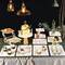 10 Pcs Cake Stand White Plastic Dessert Table Stand Set 4 Pcs 3 Tired Cupcake Display Stands Cookie Tray Rack Serving Tray Cake